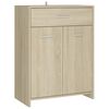 vidaXL Bathroom Cabinet Sonoma Oak 23.6"x13"x31.5" Engineered Wood