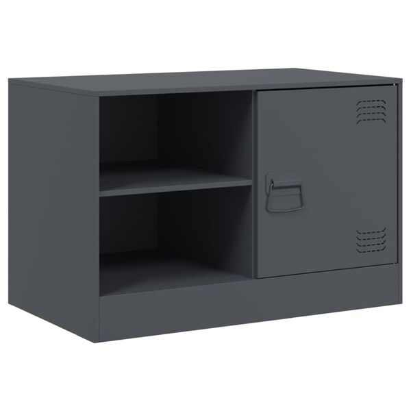 vidaXL TV Cabinet Anthracite Cold-rolled steel Medium TV Cabinet