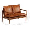 vidaXL Sofa Set Brown with natural wood finish