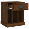 vidaXL Bedside Cabinet Brown Oak Engineered Wood 16.9x14.2x19.7 in