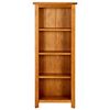 vidaXL Bookcase Natural Oak Solid oak wood with oak veneered MDF Medium