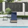 vidaXL Sun Lounger with Cushions Grey 55x200x25,5cm Poly Rattan