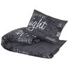 vidaXL Duvet Cover Set Set of 2 Black Cotton 88.6x86.6 in Light Weight