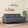 vidaXL 3-seater Sofa Dark Grey Velvet (100% polyester) 3-seater Durable