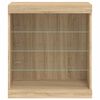 vidaXL Sideboard Sonoma Oak Engineered wood, glass