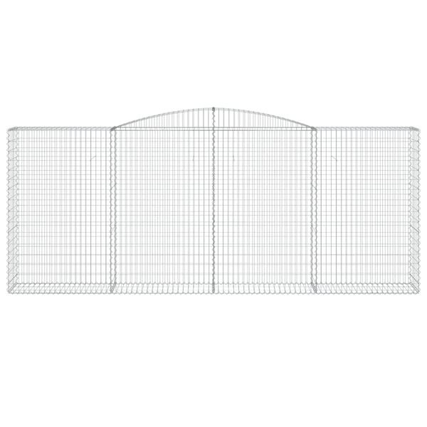 vidaXL Gabion Basket Set of 3 Silver Galvanized Iron Extra Large