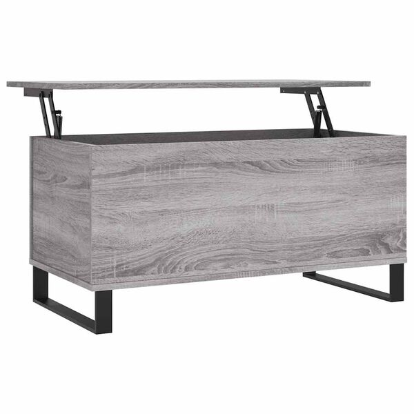 vidaXL Coffee Table Grey Sonoma Engineered wood, Metal Medium