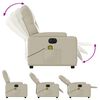 vidaXL Electric Massage Recliner Chair Cream Faux Leather, Metal, Plywood
