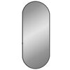 vidaXL Wall Mirror Black Glass 23.6 x 9.8 in Minimalistic Wall Mirror