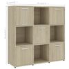 vidaXL Book Cabinet Sonoma Oak Engineered Wood Medium Book Cabinet