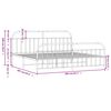 vidaXL Bed Frame White Powder-Coated Steel Double Storage Bed Frame