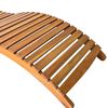 vidaXL Patio Sun Lounger Red, Natural wood