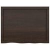 vidaXL Bathroom Countertop Dark Brown 31.5 x 23.6 x (0.8-2.4) " Treated Solid Wood