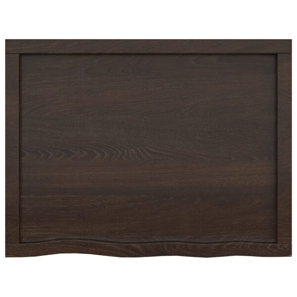 vidaXL Bathroom Countertop Dark Brown 31.5 x 23.6 x (0.8-2.4) " Treated Solid Wood