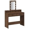 vidaXL Dressing Table Brown 39.37 x 16.14 x 55.12 in Engineered Wood