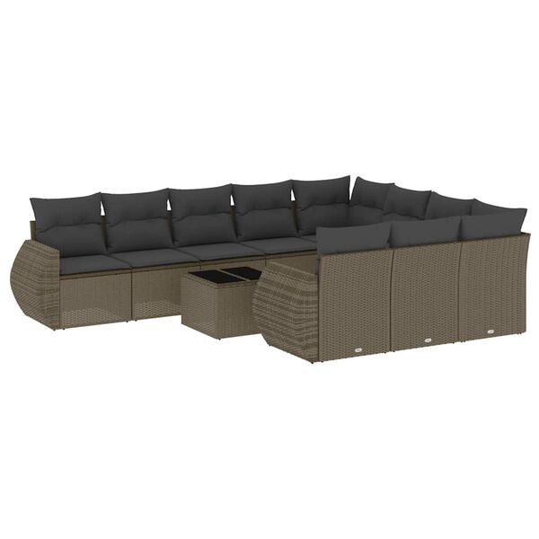vidaXL Garden Sofa Set Light Grey