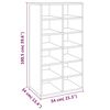 vidaXL Shoe Rack Brown Oak Engineered Wood Medium Shoe Rack