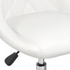 vidaXL Dining Chair Set of 4 White Chrome Steel, Faux Leather Medium