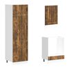 vidaXL Kitchen Cabinet Set Smoked Oak Engineered Wood Large