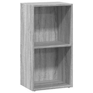 vidaXL Bookcase Grey Sonoma Engineered Wood Bookcase Rectangular