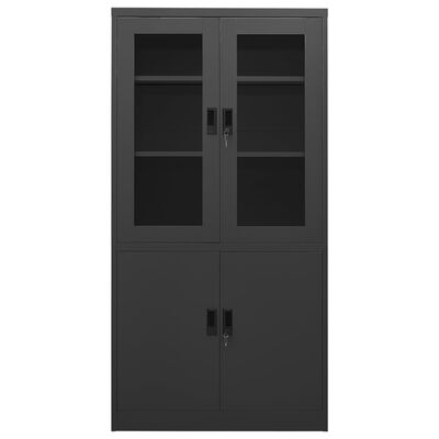 vidaXL Office Cabinet Anthracite 35.4"x15.7"x70.9" Steel