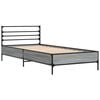 vidaXL Bed Frame Grey Sonoma Engineered wood and metal Single Durable