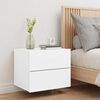 vidaXL Wall-mounted Bedside Cabinet White Engineered wood Medium
