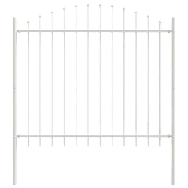 vidaXL Garden Fence White 66.93 x 74.80 in Powder-Coated Steel