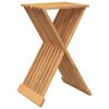 vidaXL Stool Brown Solid Teak Wood Standard Foldable Folding Stool