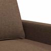 vidaXL 2-seater Sofa Brown Polyester Medium 2-Seater Sofa Rectangular