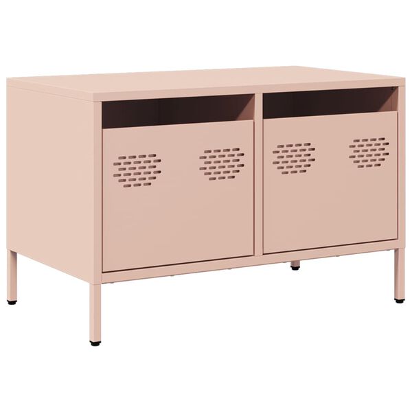 vidaXL TV Cabinet Pink Cold-rolled steel 26.8x15.4x17.1 in TV Cabinet