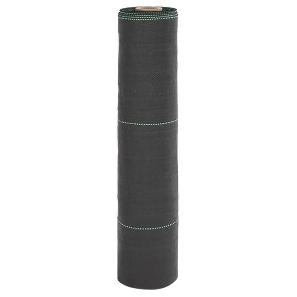vidaXL Weed Membrane Black Polypropylene 19.7 in x 492.1 ft