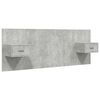 vidaXL Bed Headboard With Cabinet Concrete grey Engineered wood Average