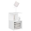 vidaXL Bedside Cabinet White Engineered wood Bedside Cabinet Square