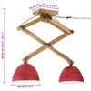 vidaXL Ceiling Lamp Distressed Red Iron and Solid Mango Wood Medium