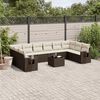 vidaXL Garden Sofa Set Brown PE rattan Large Modular Garden Sofa Set