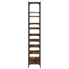 vidaXL Bookshelf Smoked oak Engineered wood, iron 39.4 x 12.6 x 67.0 in
