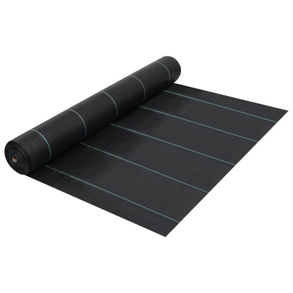 vidaXL Weed Membrane Black Polypropylene 2x100 meters