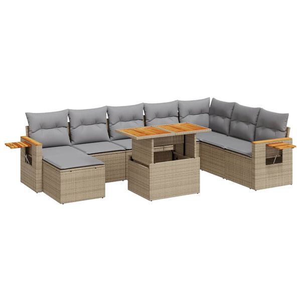vidaXL Garden Sofa Set Beige