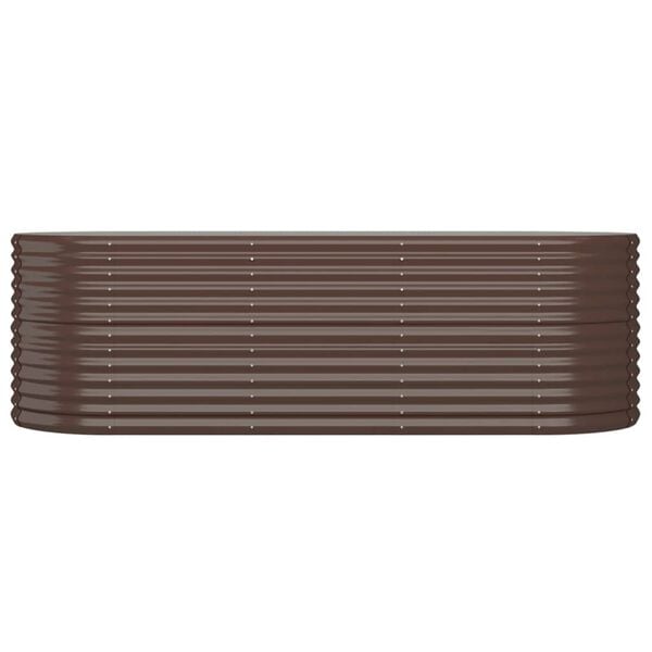 vidaXL Garden Raised Bed Brown Powder-coated steel Large