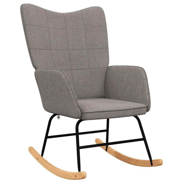 vidaXL Rocking Chair Taupe Polyester Standard Rocking Chair