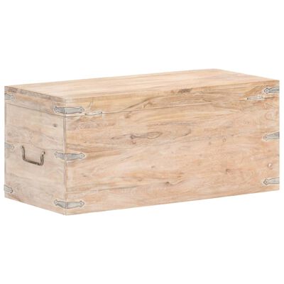 vidaXL Chest 35.4"x15.7"x15.7" Solid Acacia Wood