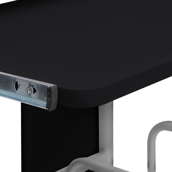 vidaXL Computer Desk Black Engineered wood, powder-coated steel