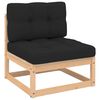 vidaXL Garden Lounge Set Natural wood, Anthracite