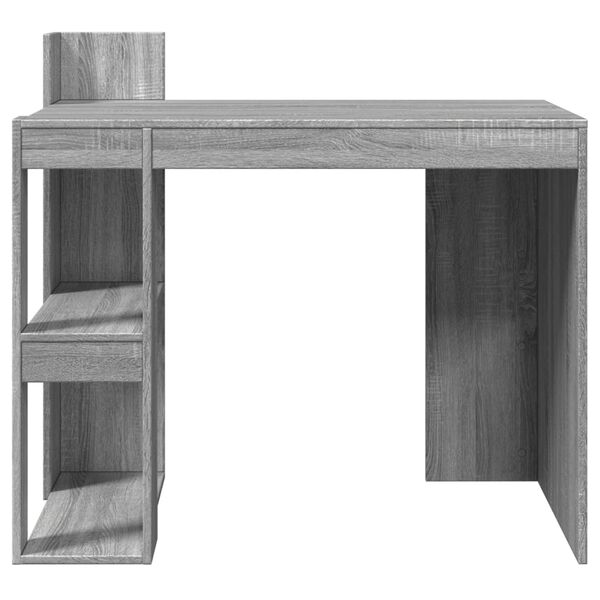 vidaXL Office Desk Grey sonoma Engineered wood Medium Office Desk