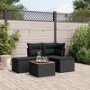 vidaXL Garden Sofa Set Black and Brown