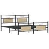 vidaXL Bed Frame Sonoma Oak Steel, Engineered Wood Full Bed Frame
