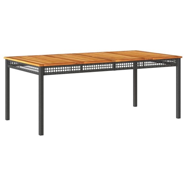 vidaXL Garden Table Black and Brown