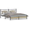 vidaXL Bed Frame Sonoma oak Steel, engineered wood Double