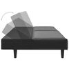 vidaXL Sofa Bed Black Faux leather, wood, plastic, foam 2-Seater